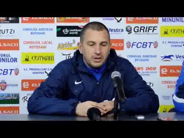 Antrenorul FC Botoşani despre meciul cu Viitorul