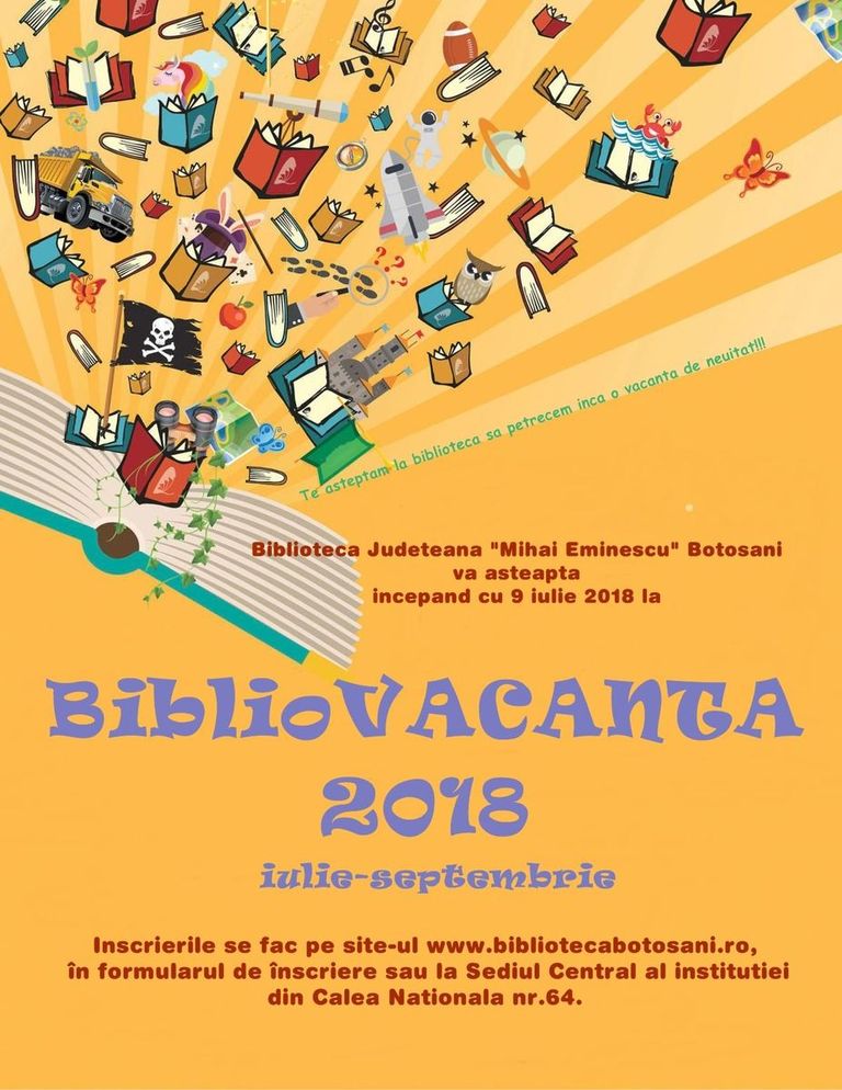 Biblioteca Judeţeană organizează şi în acest an Biblio – Vacanţa