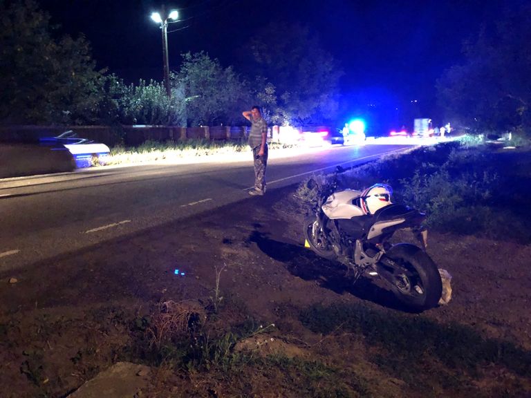 Motociclist accidentat lângă Copălău