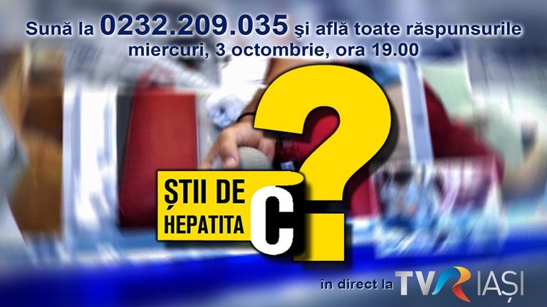 Emisiunea “Botoșani știe de Hepatita C”, in direct la TVR Iasi!