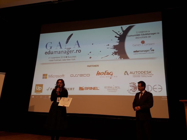 Un proiect al Laurianului premiat la Gala Naţională a „Edumanager”