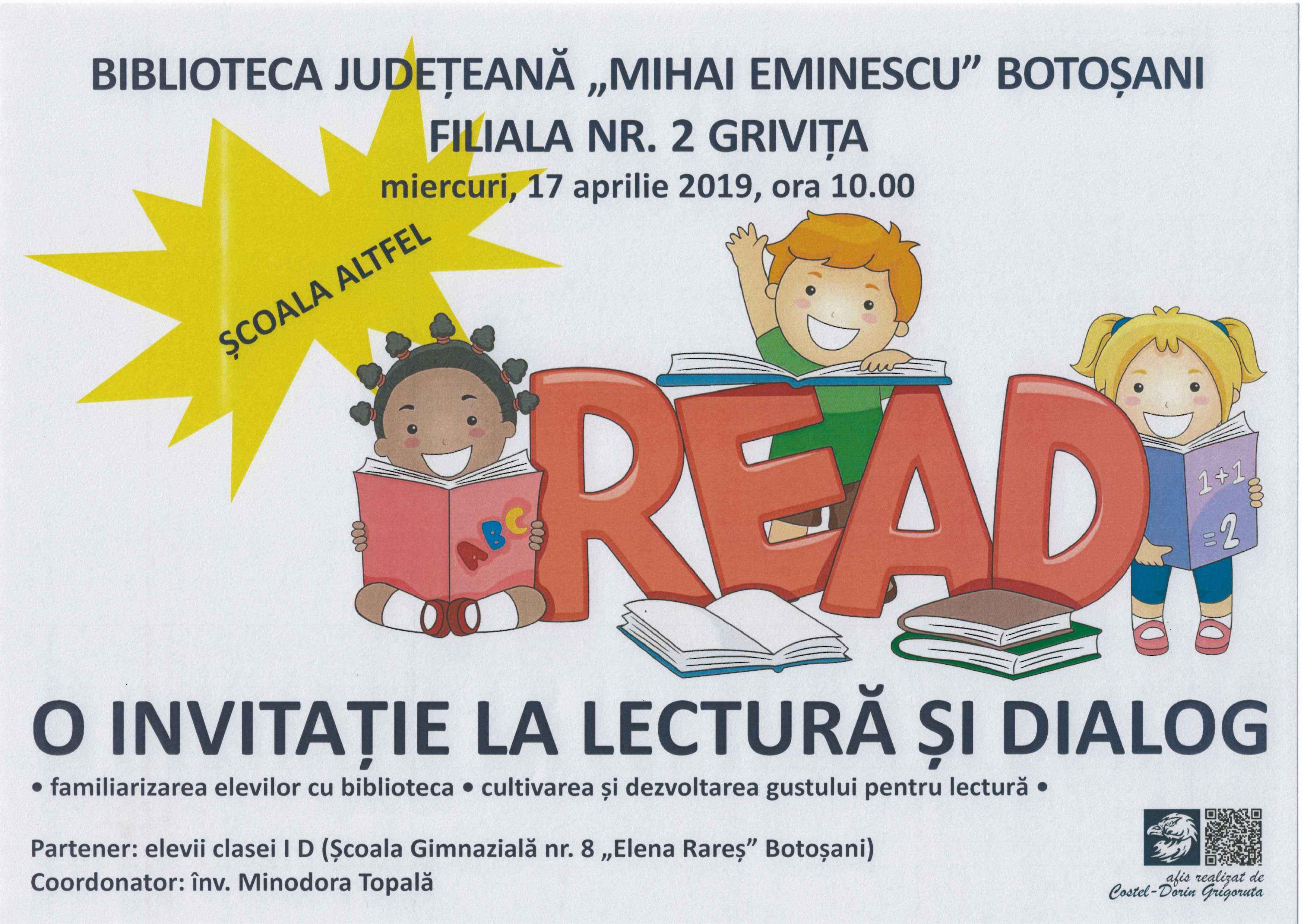 consumption layer at home Filiala Griviţa a Bibliotecii Judeţene lansează "O invitaţie la lectură şi  dialog" - Monitorul de Botoșani