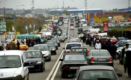 În drum spre miting, șoferii vor să blocheze drumul spre București