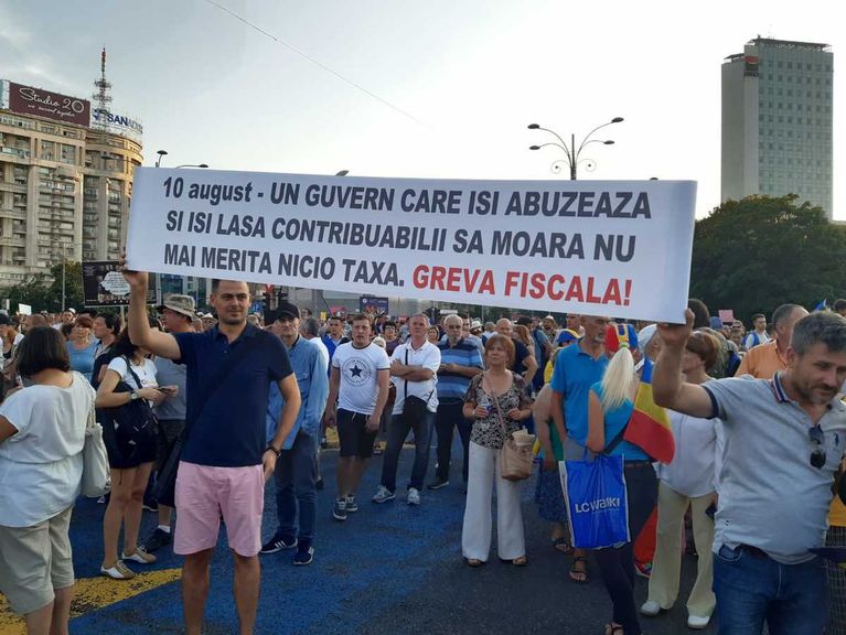Moldoveni la protestul de la București