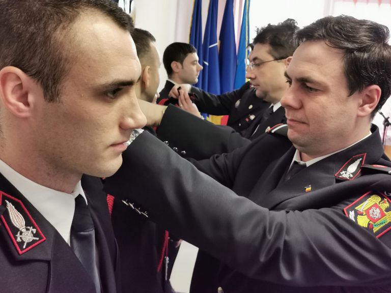 Patru pompieri botoșăneni avansați în grad de Ziua Protecției Civile