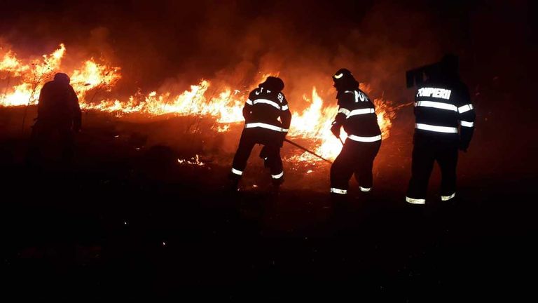 Câmp în flăcări între Victoria și Cerchejeni