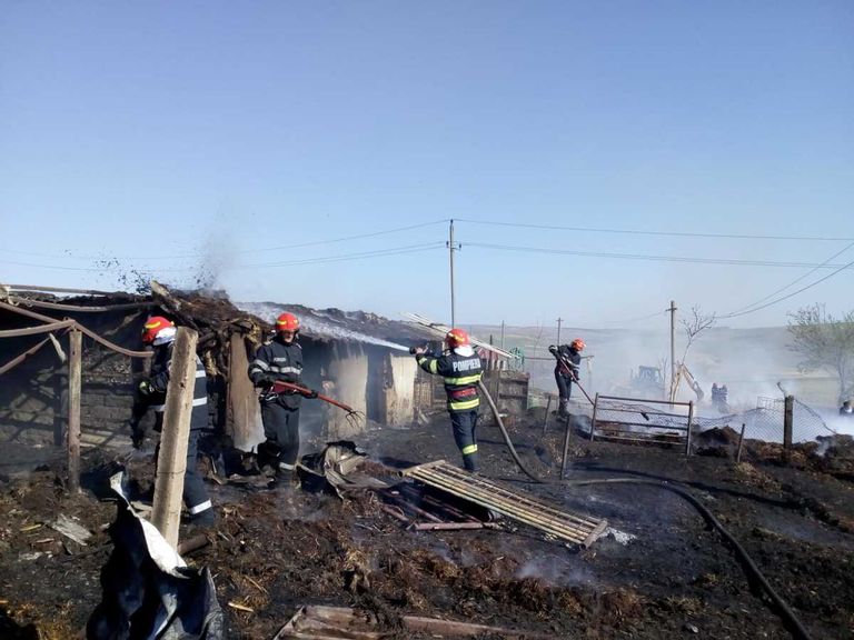 Dezastru într-o gospodărie din Dorohoi, de la un foc scăpat de sub control