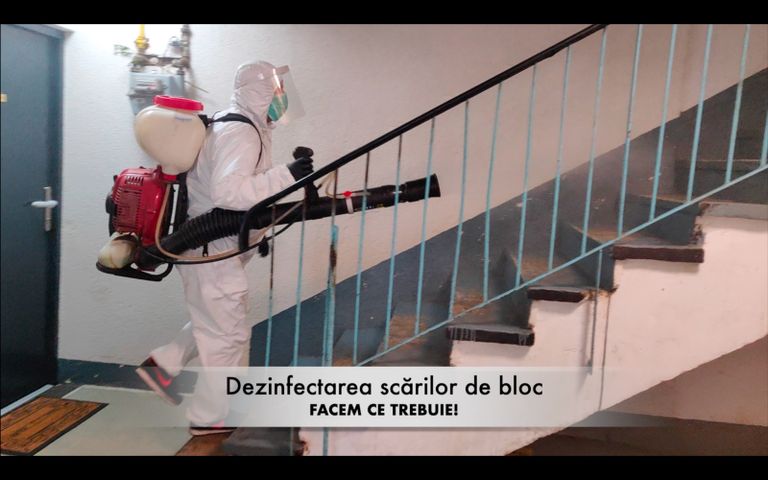 Cătălin Flutur – Se lucrează la foc continuu pentru dezinfectarea scărilor de bloc