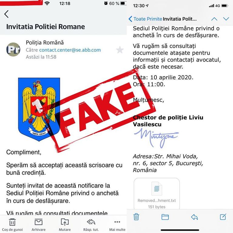 Atacuri informatice sub sigla poliției! IGPR – nu deschideți email-urile