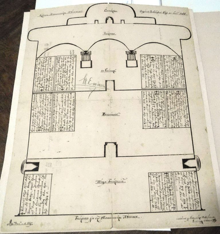 Din Patrimoniul Memorialului Ipotești – harta Mănăstirii Putna