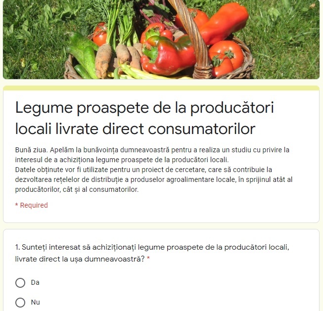 Studiu al Academiei Române privind comerțul online cu legume proaspete