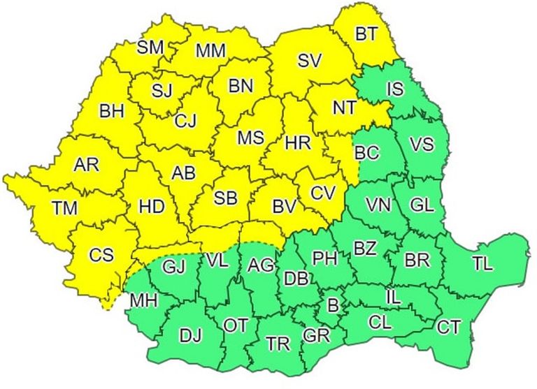 Revin ploile. Cod galben de instabilitate atmosferică