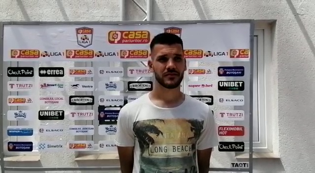Fundaşul Andrei Chindriş este optimist înaintea meciului dintre FC Botoşani şi FCSB.