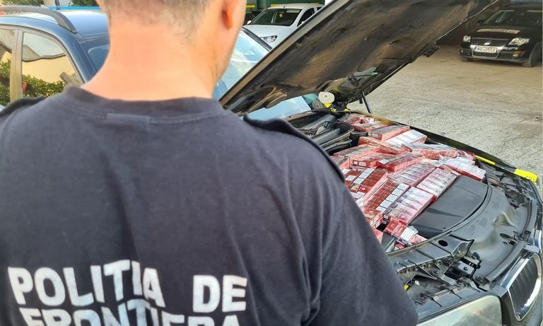 BMW blindat cu ţigări de contrabandă depistat în trafic