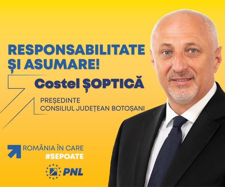 Comunicat PNL: Costel Șoptică- responsabilitate și asumare pentru Botoșani!