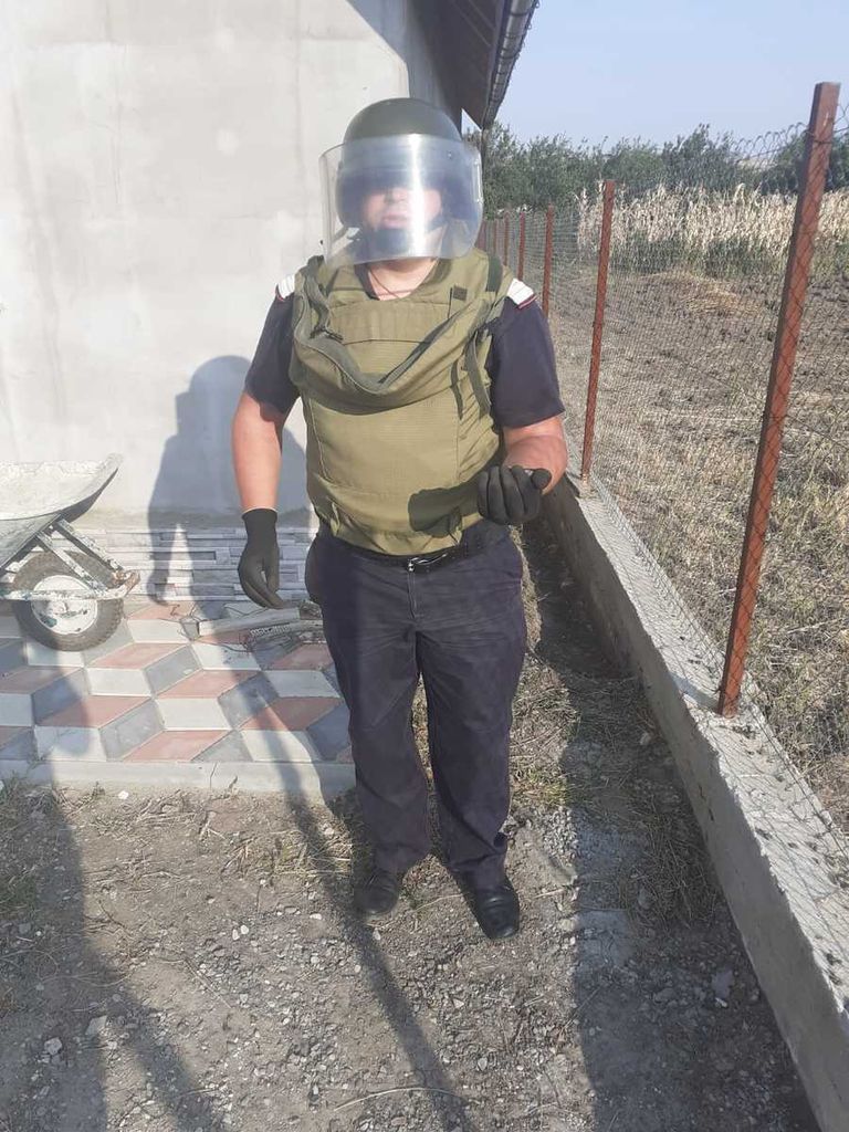 Grenadă defensivă descoperită la Flămânzi