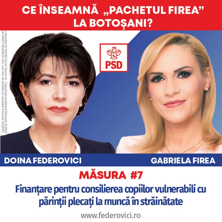 Comunicat PSD: Consilierea și serviciile psiho-sociale pentru copiii din Botoșani cu părinții plecați la muncă în străinătate sunt priorități ale candidaților PSD