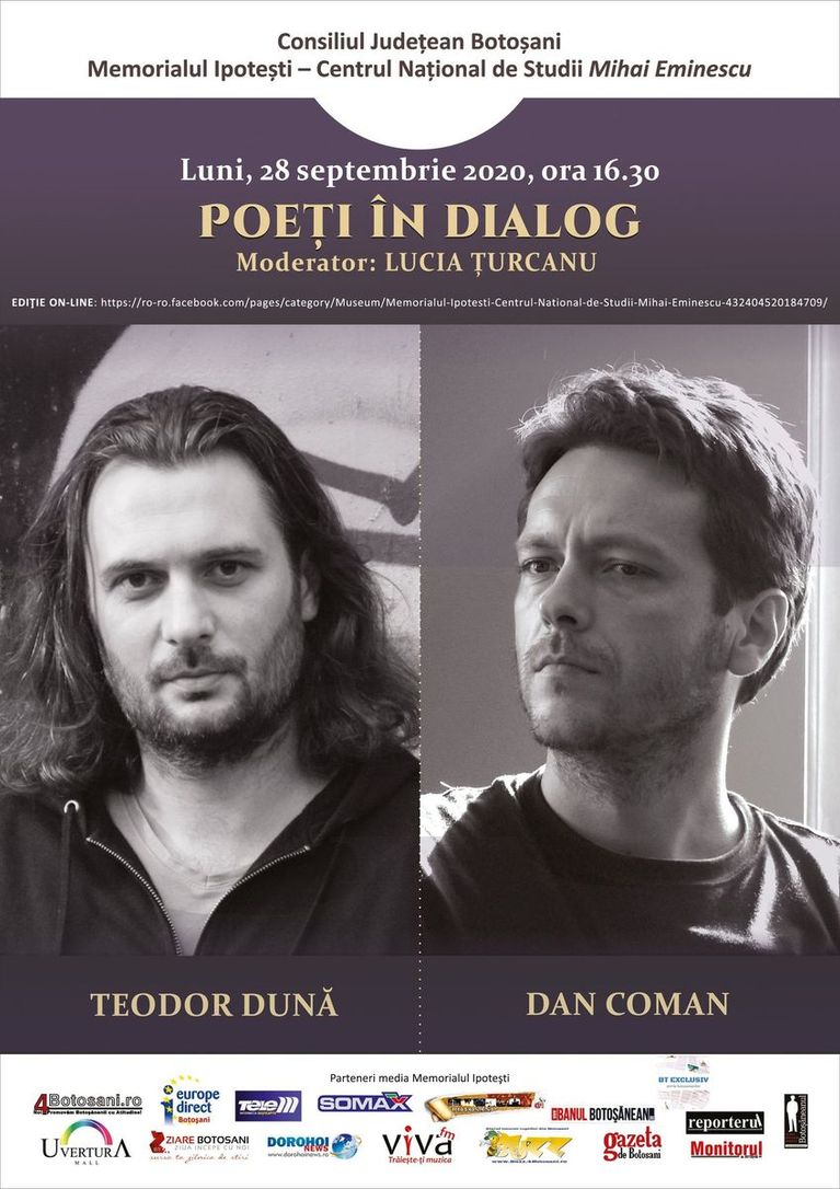Poeți în dialog la Ipotești: Teodor Dună și Dan Coman