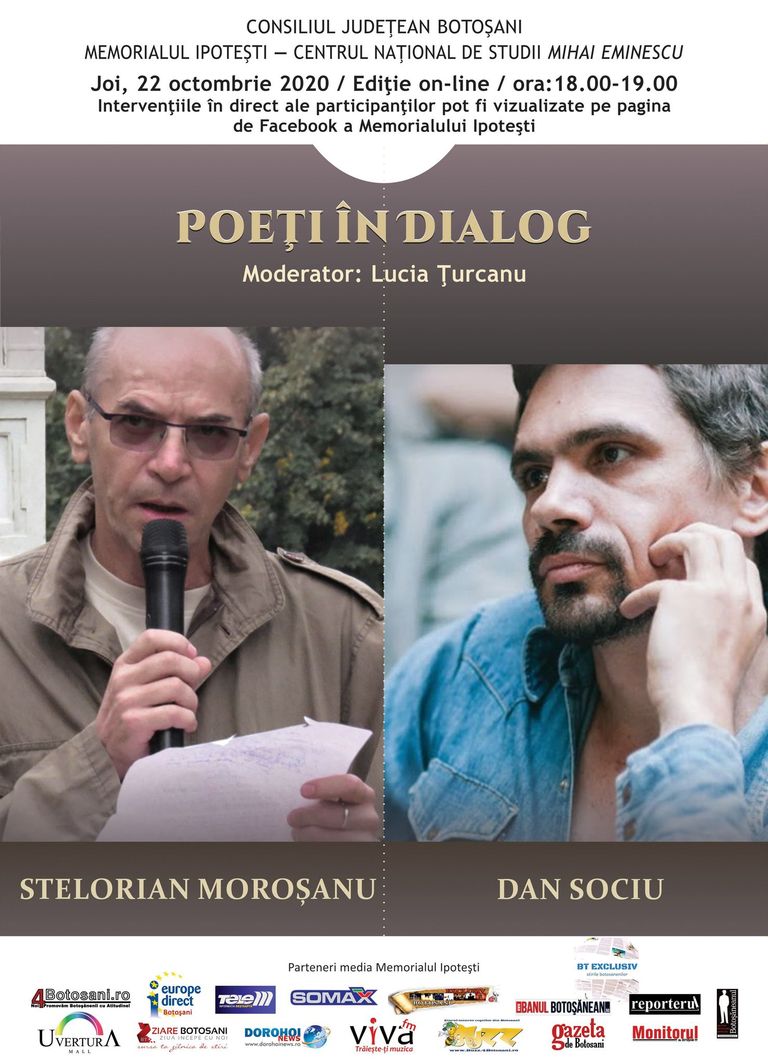 Poeți în dialog la Ipotești: Stelorian Moroșanu și Dan Sociu