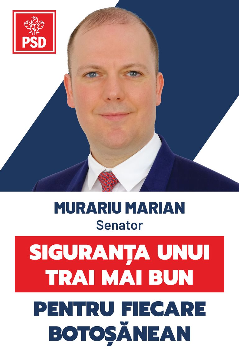 Comunicat PSD:Marian Murariu, candidat PSD pentru Senat: „PSD va înființa Fondul Național de Dezvoltare Locală pentru investiții în mobilitatea și regenerarea orașelor și comunelor”