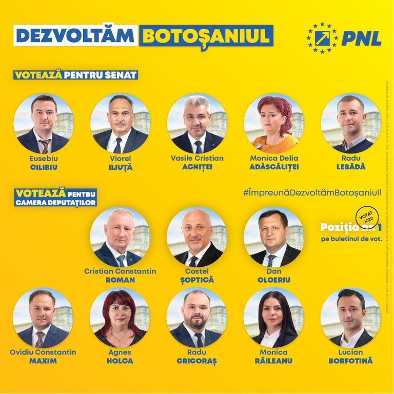 Comunicat PNL: Dezvoltăm Botoșaniul cu BANI EUROPENI!
