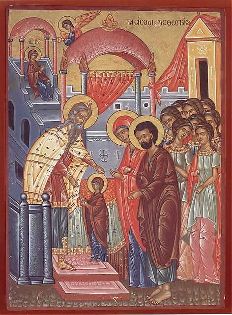 Astăzi – Mare sărbătoare a Ortodoxiei – Intrarea în Biserică a Maicii Domnului