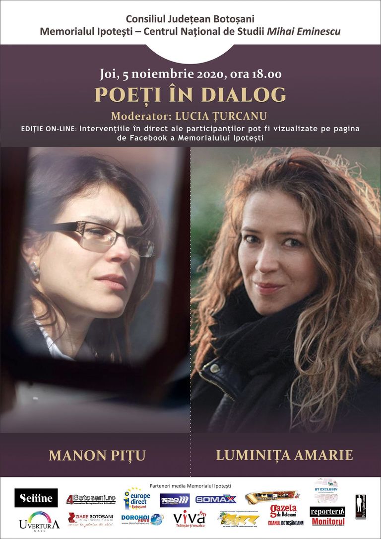 Poeți în dialog la Ipotești: Manon Pițu și Luminița Amarie