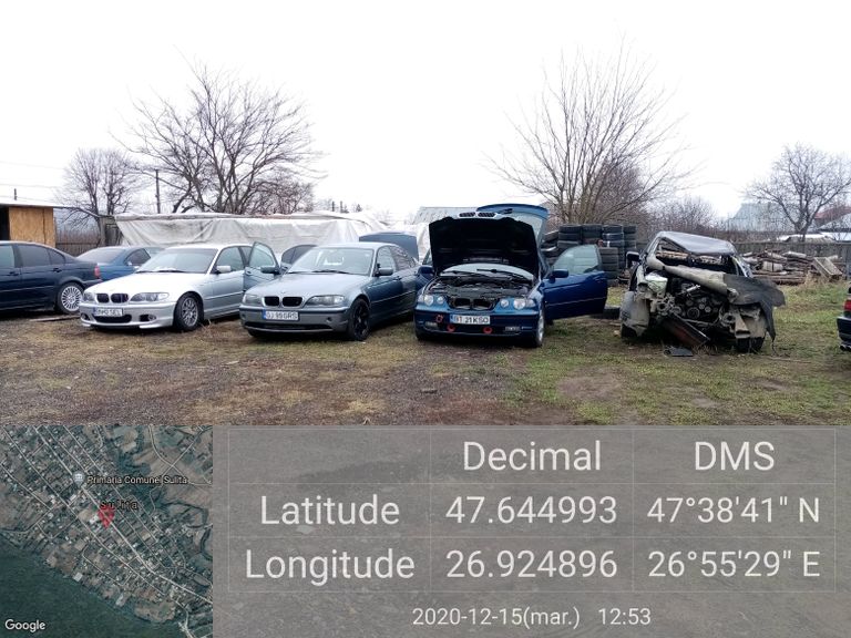 Cimitir ilegal de BMW-uri descoperit la Sulița. Proprietarul amendat cu 2.000 de lei
