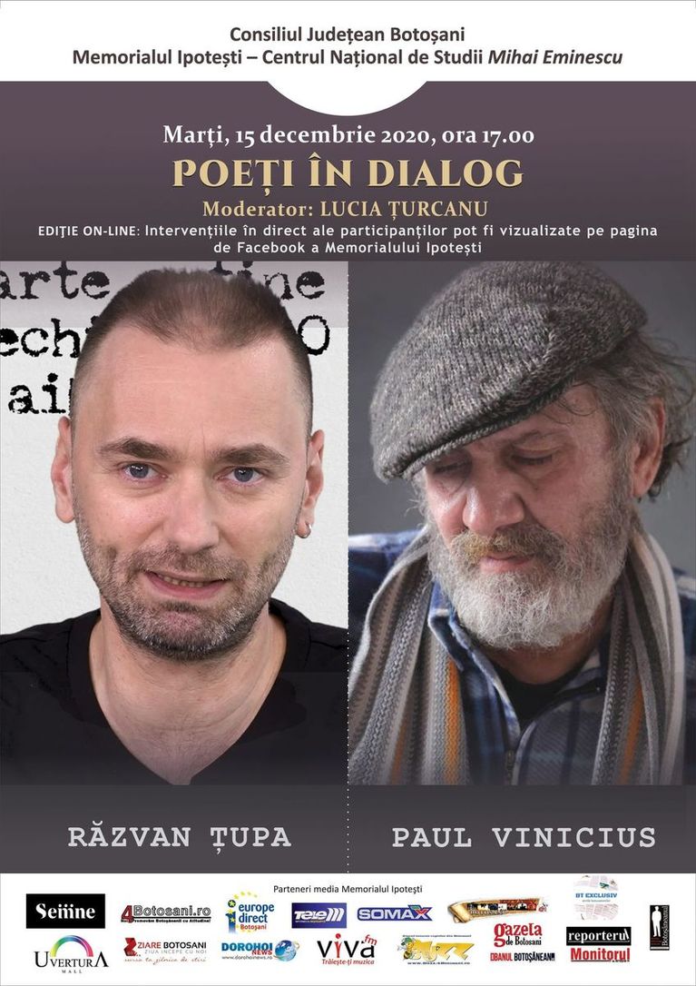 Poeți în dialog la Ipotești: Paul Vinicius și Răzvan Țupa