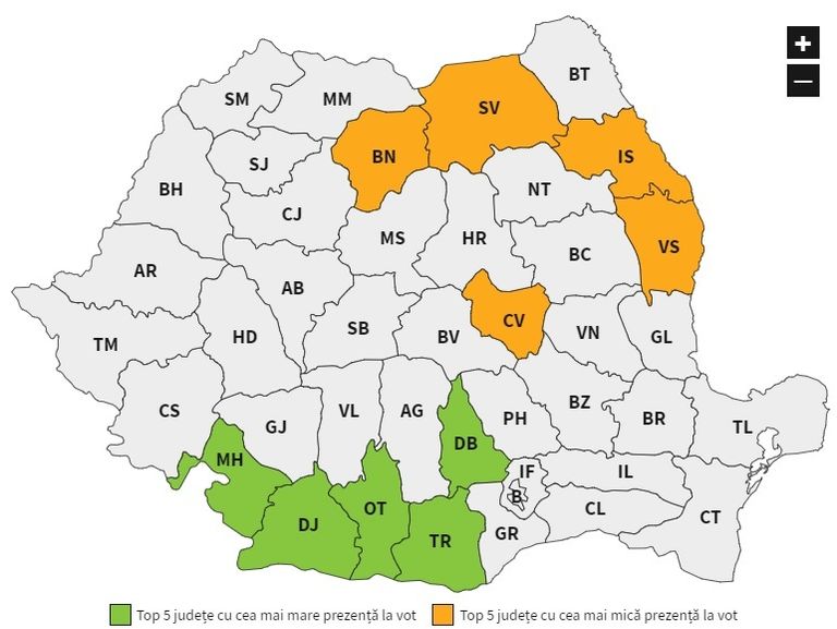 Prezență scăzută la urne până la ora 10