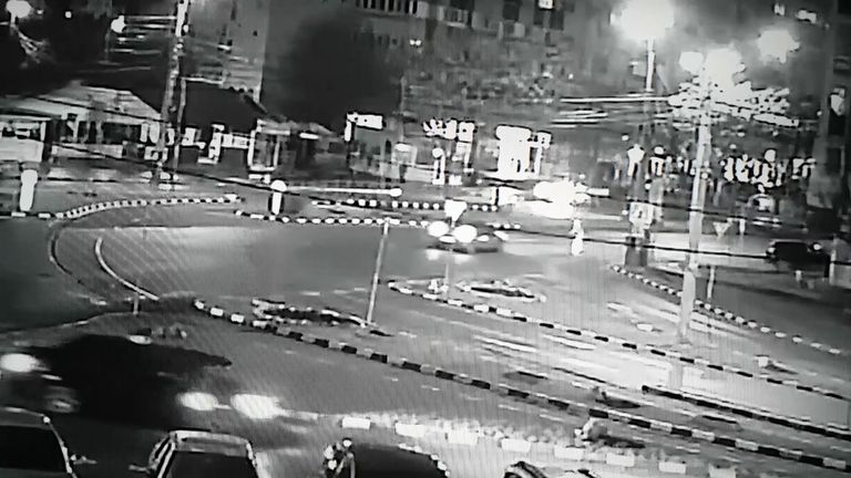 Accident pe Calea Națională filmat de un trecător (VIDEO)