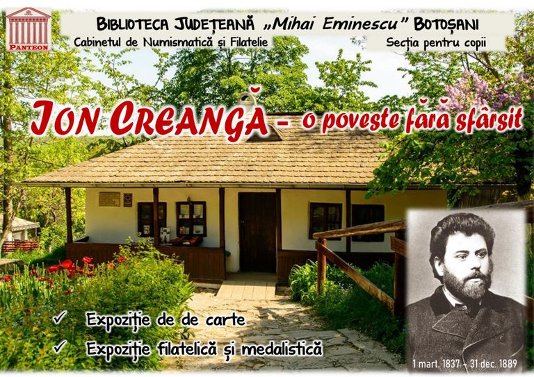 Ion Creangă,  omagiat la Biblioteca Județeană Botoșani