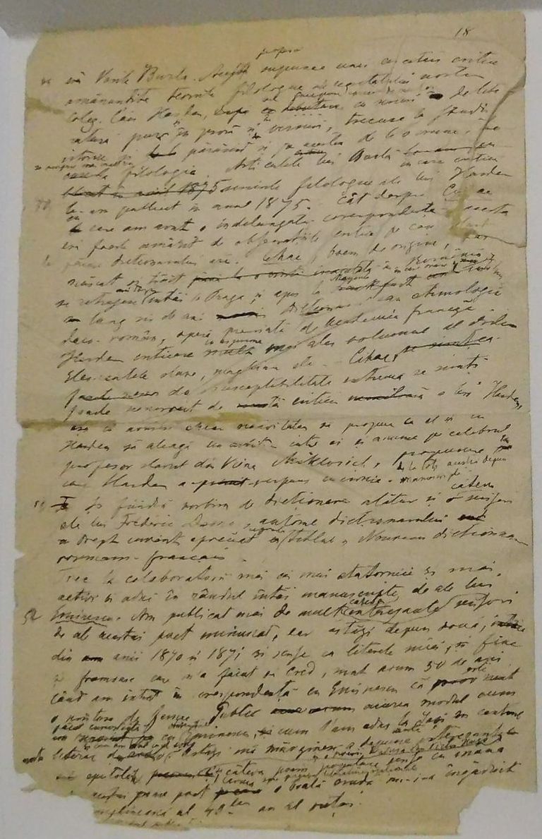 Din Patrimoniul Memorialului Ipotești – file din amintirile junimiste, manuscrisul lui Iacob Negruzzi