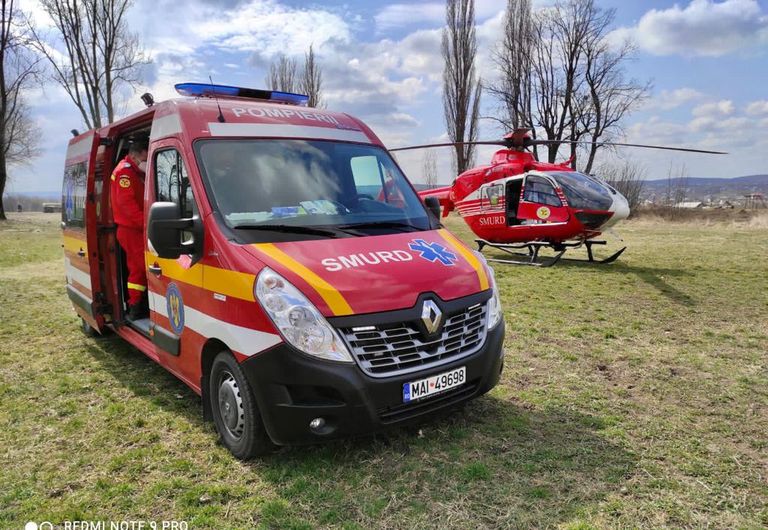 Botoșănean trimis în stare gravă la Iași cu elicopterul