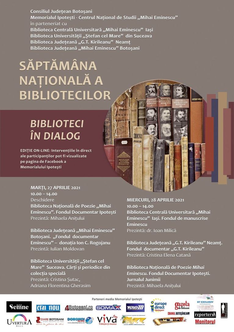 Dialogurile bibliotecilor, la Memorialul Ipoteşti