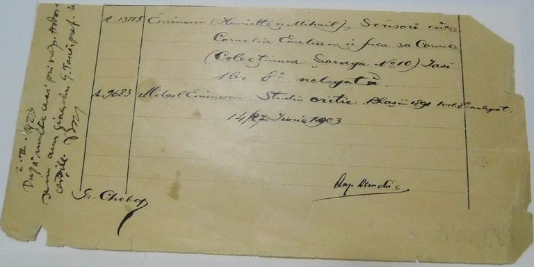 Din Patrimoniul Memorialului Ipotești – Buletin de împrumut – Biblioteca Academiei Române, solicitat Anghel Demetriescu