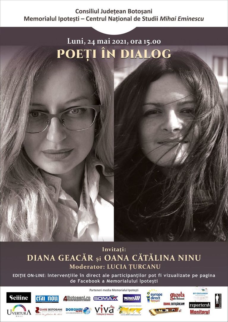 Poeți în dialog la Ipotești: Oana Cătălina Ninu și Diana Geacăr