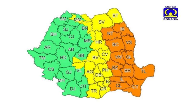 Botoșaniul sub Cod Galben de ploi