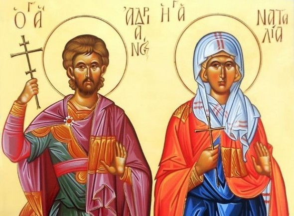 Sfinții Adrian și Natalia, soț și soție
