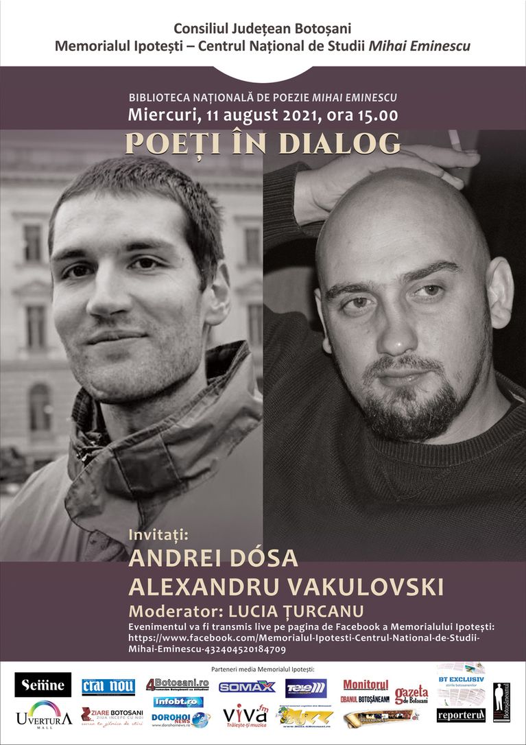 Poeți în dialog la Memorialul Ipotești: Andrei Dósa și Alexandru Vakulovski