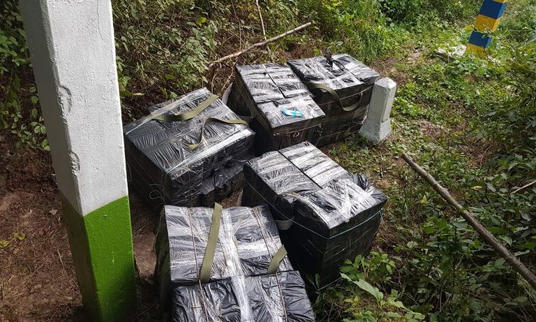 Țigări de contrabandă abandonate de frica polițiștilor de frontieră (video)