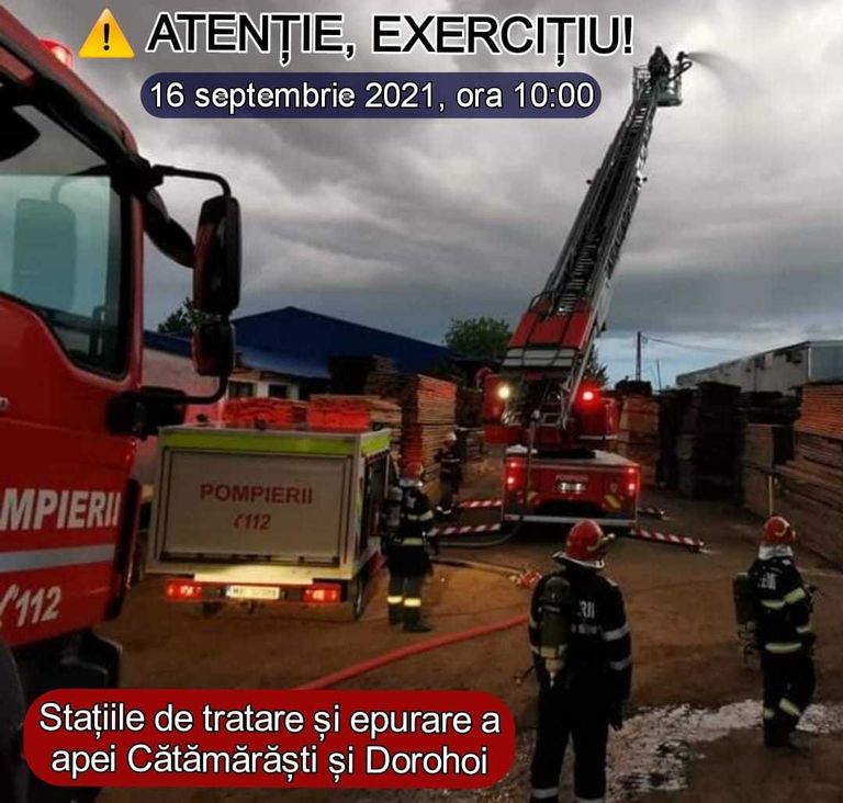 Exercițiu ISU cu desfășurare impresionantă de forțe. Vor fi simulate explozii și incendii