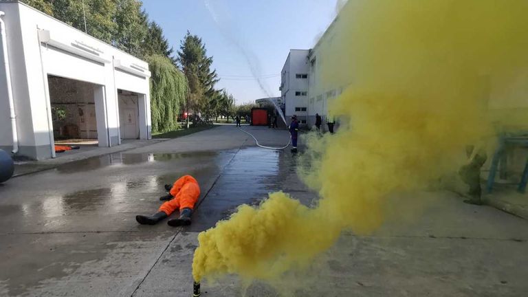 Desfășurare impresionantă de forțe pentru catastrofe simulate. Alpiniștii ISU au intervenit în salvarea unor persoane