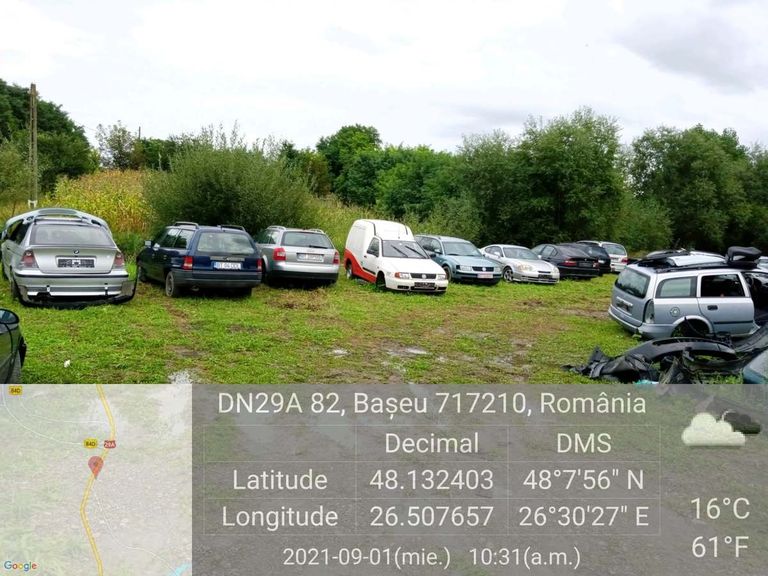 Cimitir ilegal de mașini descoperit de comisarii de mediu