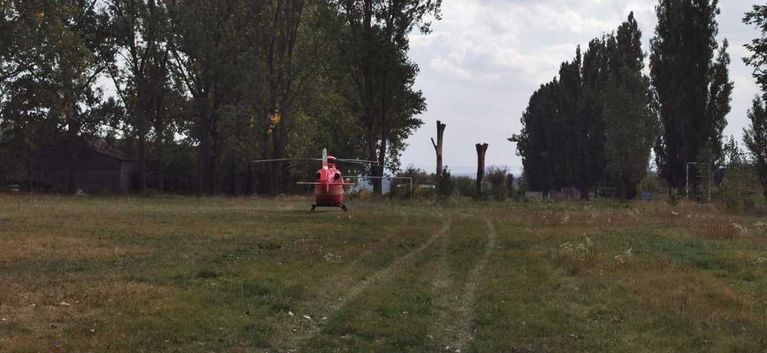 Bărbat preluat de elicopterul SMURD în stare gravă (video)