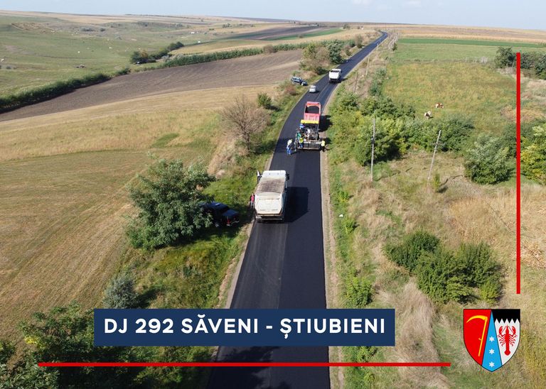 Asfalt turnat pe mai multe sectoare de drumuri județene