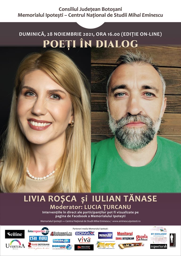 Poeți în dialog la Ipotești: Livia Roșca și Iulian Tănase