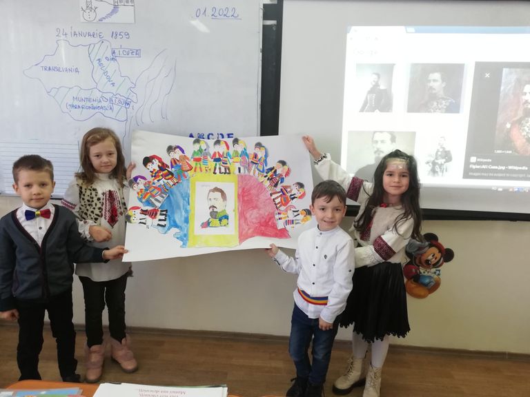 Unirea Principatelor Române sărbătorită de elevii Școlii Gimnaziale „Leon Dănăilă” din Darabani