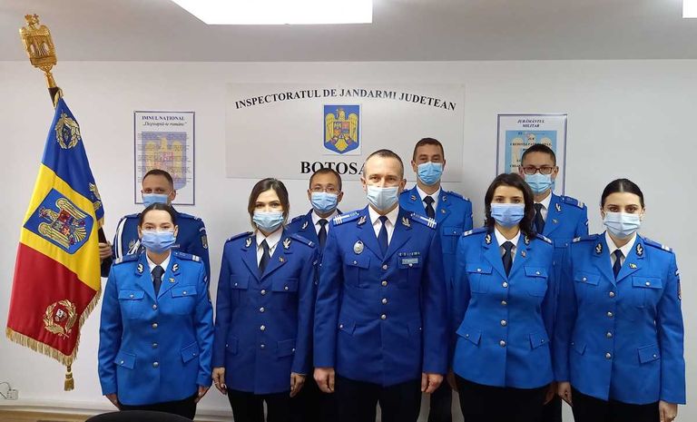 Jurământ militar depus de șapte botoșăneni încadrați direct în structurile Jandarmeriei