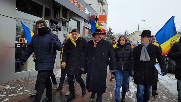 Marșul AUR de la Botoșani a intrat în atenția polițiștilor (VIDEO)